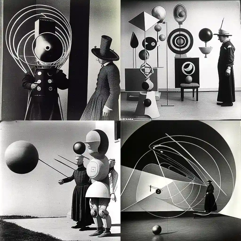 -奥斯卡·施莱默尔 oskar schlemmer风格midjourney AI绘画作品