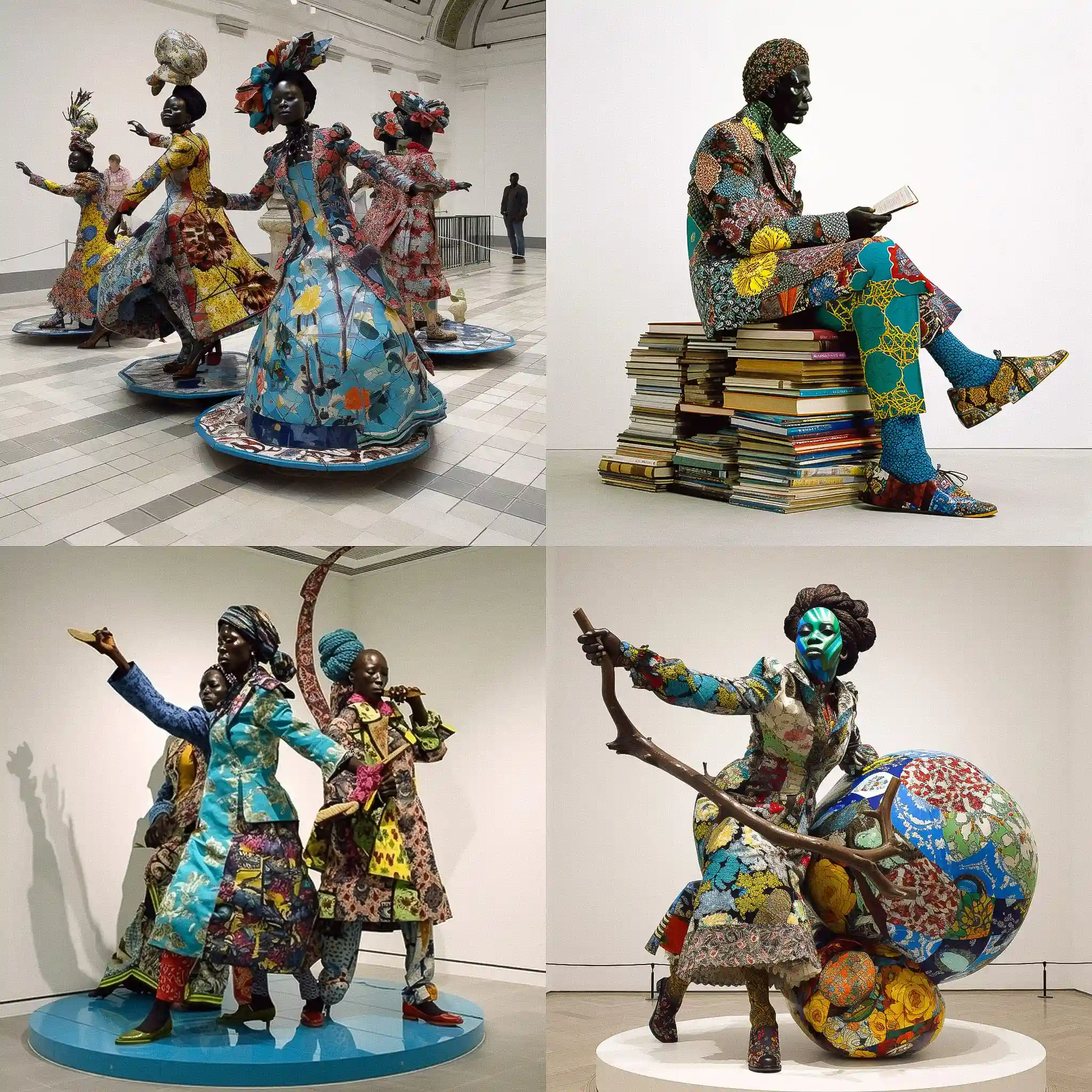 -尹卡·肖尼巴尔 yinka shonibare风格midjourney AI绘画作品