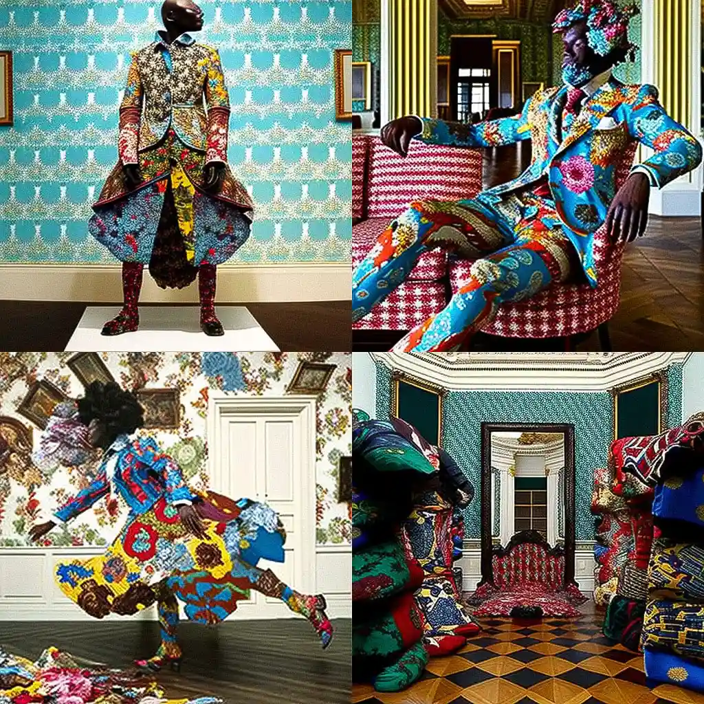 -尹卡·肖尼巴尔 yinka shonibare风格midjourney AI绘画作品