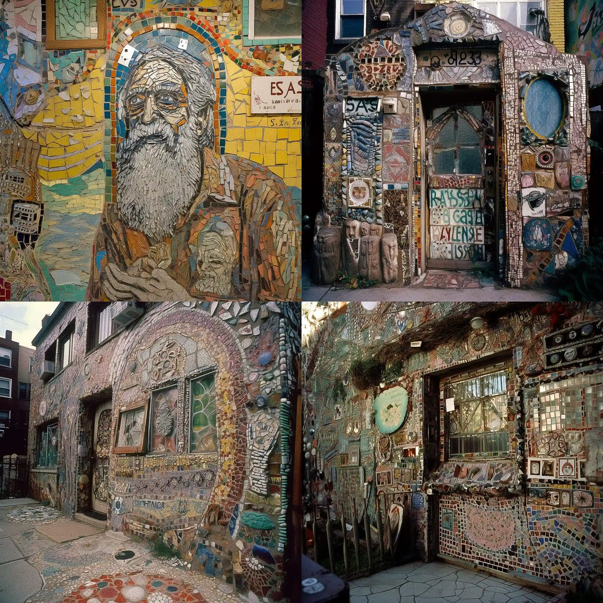 -以赛亚·扎加尔 isaiah zagar风格midjourney AI绘画作品