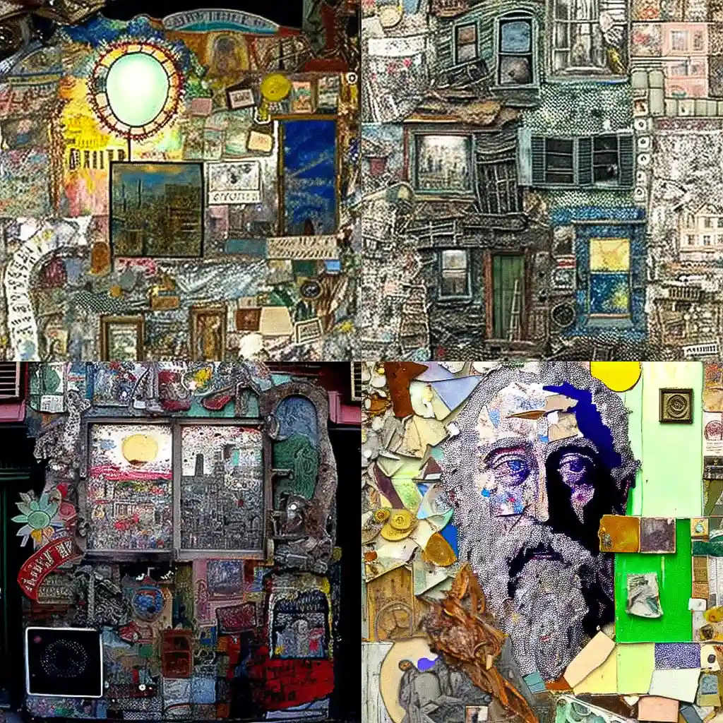 -以赛亚·扎加尔 isaiah zagar风格midjourney AI绘画作品