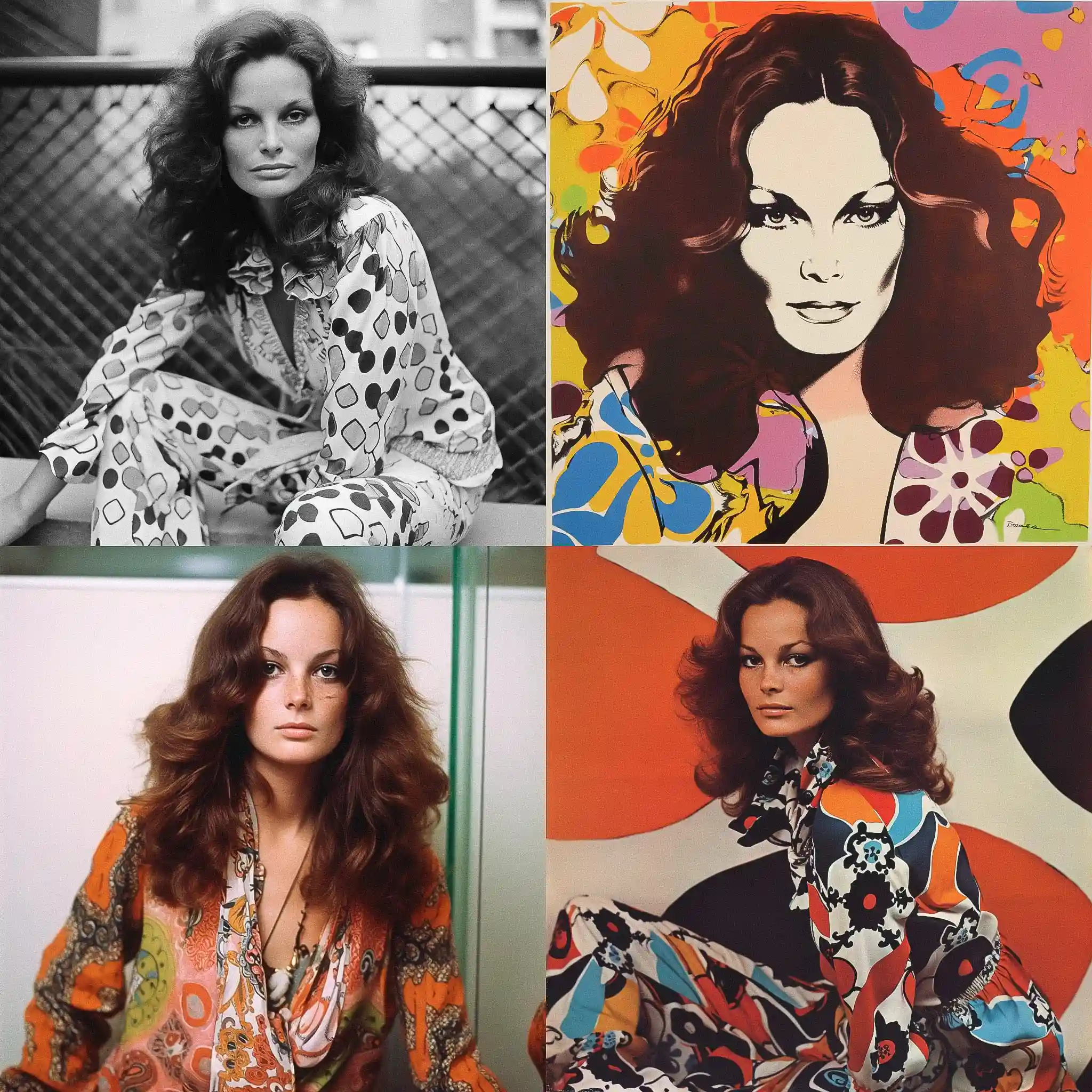 -戴安娜·冯·芙斯登堡 diane von furstenberg风格midjourney AI绘画作品