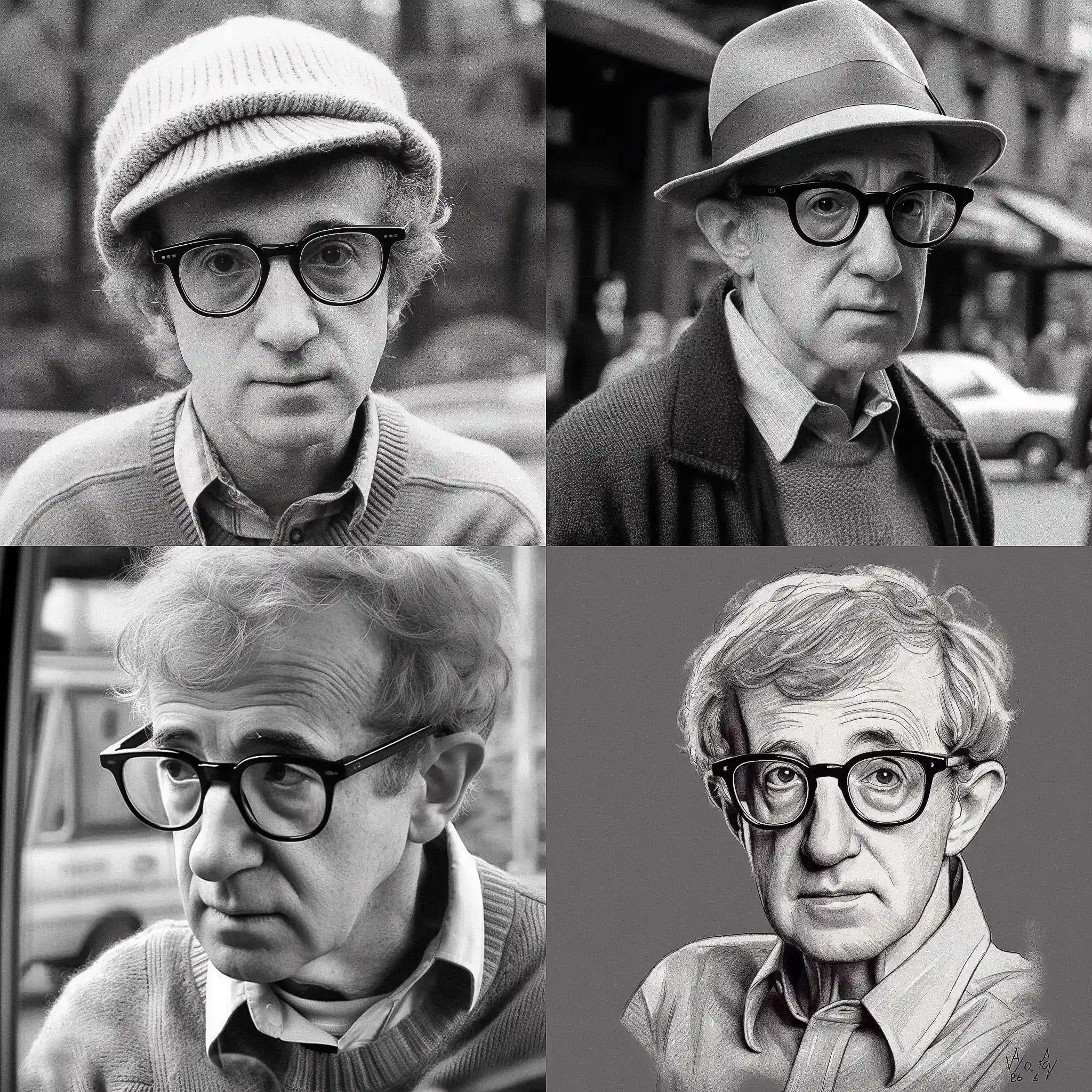 伍迪·艾伦 woody allen风格midjourney AI绘画作品 -伍迪·艾伦 woody allen风格midjourney AI绘画作品