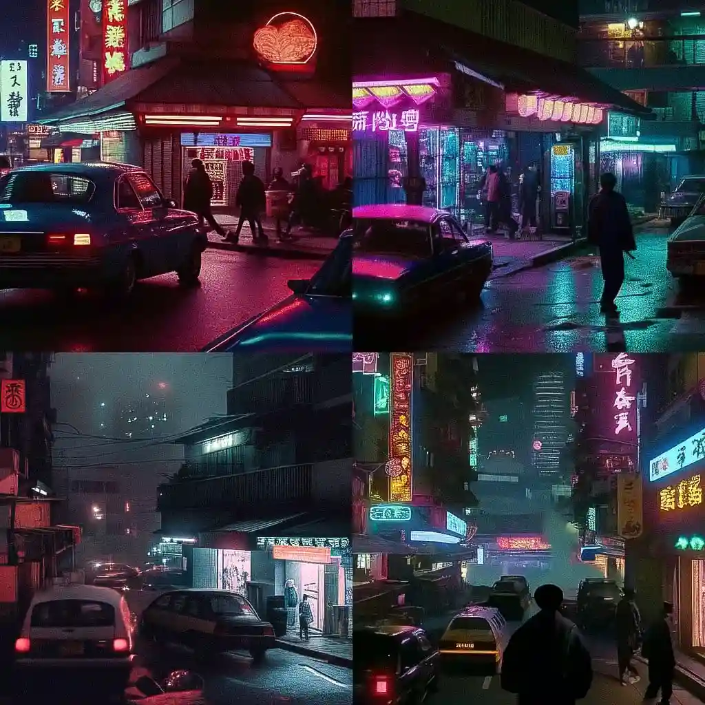 王家卫 wong kar wai风格midjourney AI绘画作品 -王家卫 wong kar wai风格midjourney AI绘画作品
