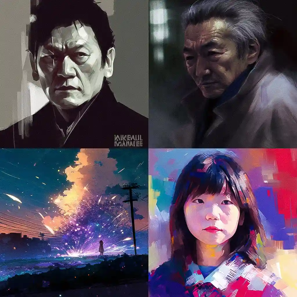 北野武 takeshi kitano风格midjourney AI绘画作品 -北野武 takeshi kitano风格midjourney AI绘画作品