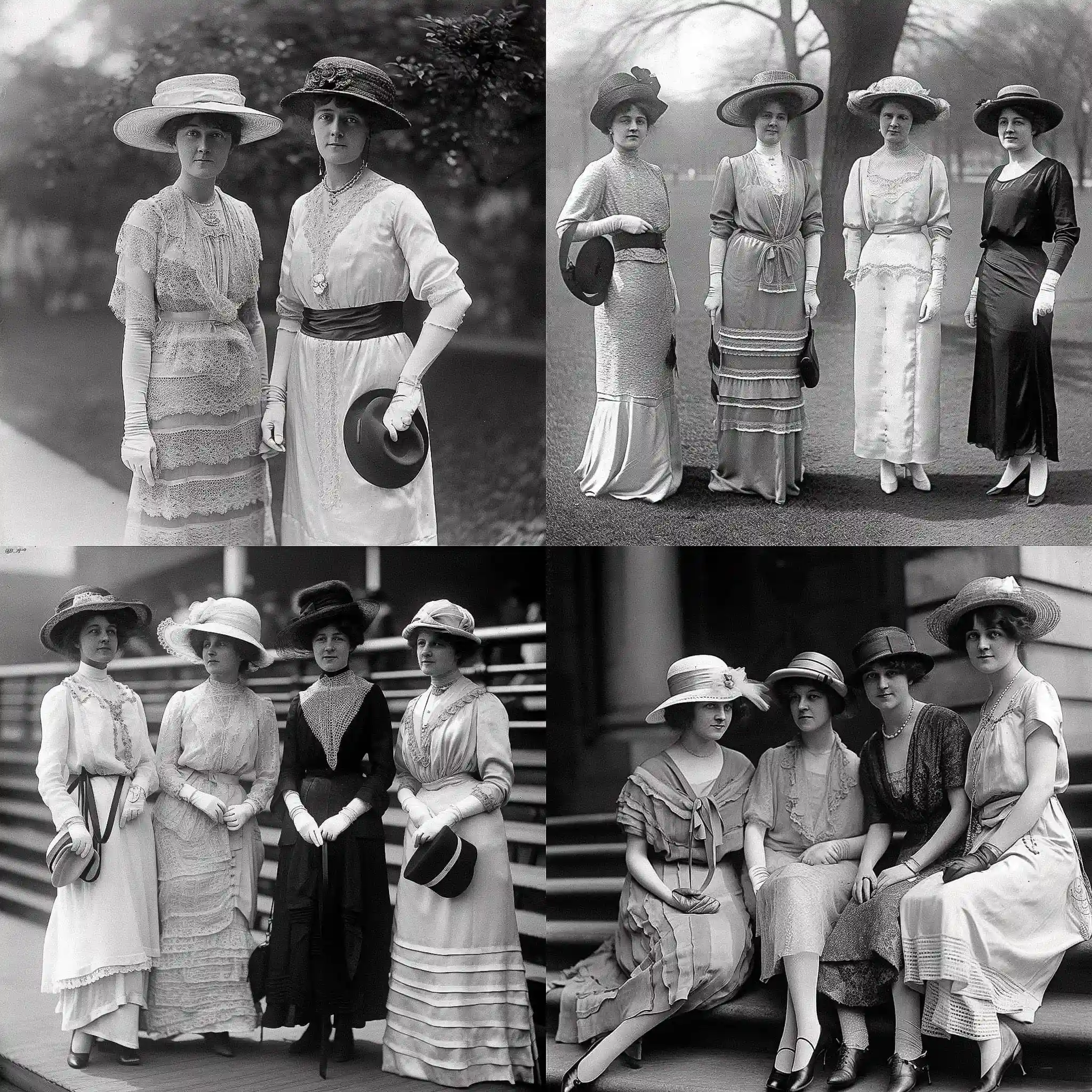 1910年代时尚 1910s fashion风格midjourney AI绘画作品 -1910年代时尚 1910s fashion风格midjourney AI绘画作品