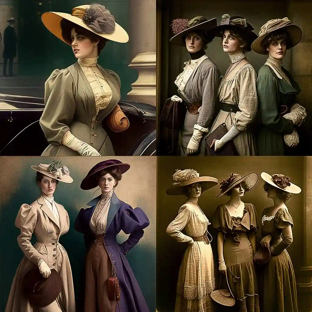 -1910年代时尚 1910s fashion风格midjourney AI绘画作品