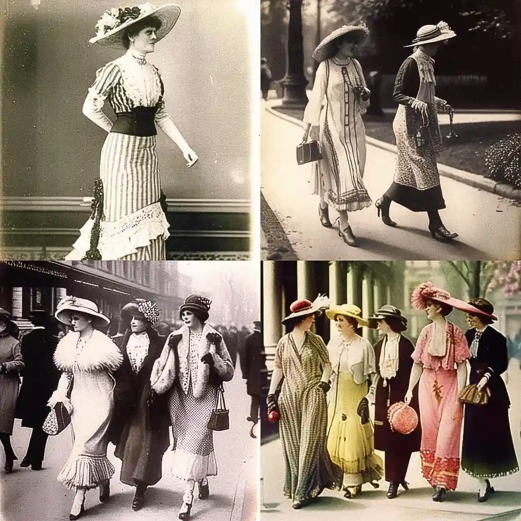 -1910年代时尚 1910s fashion风格midjourney AI绘画作品