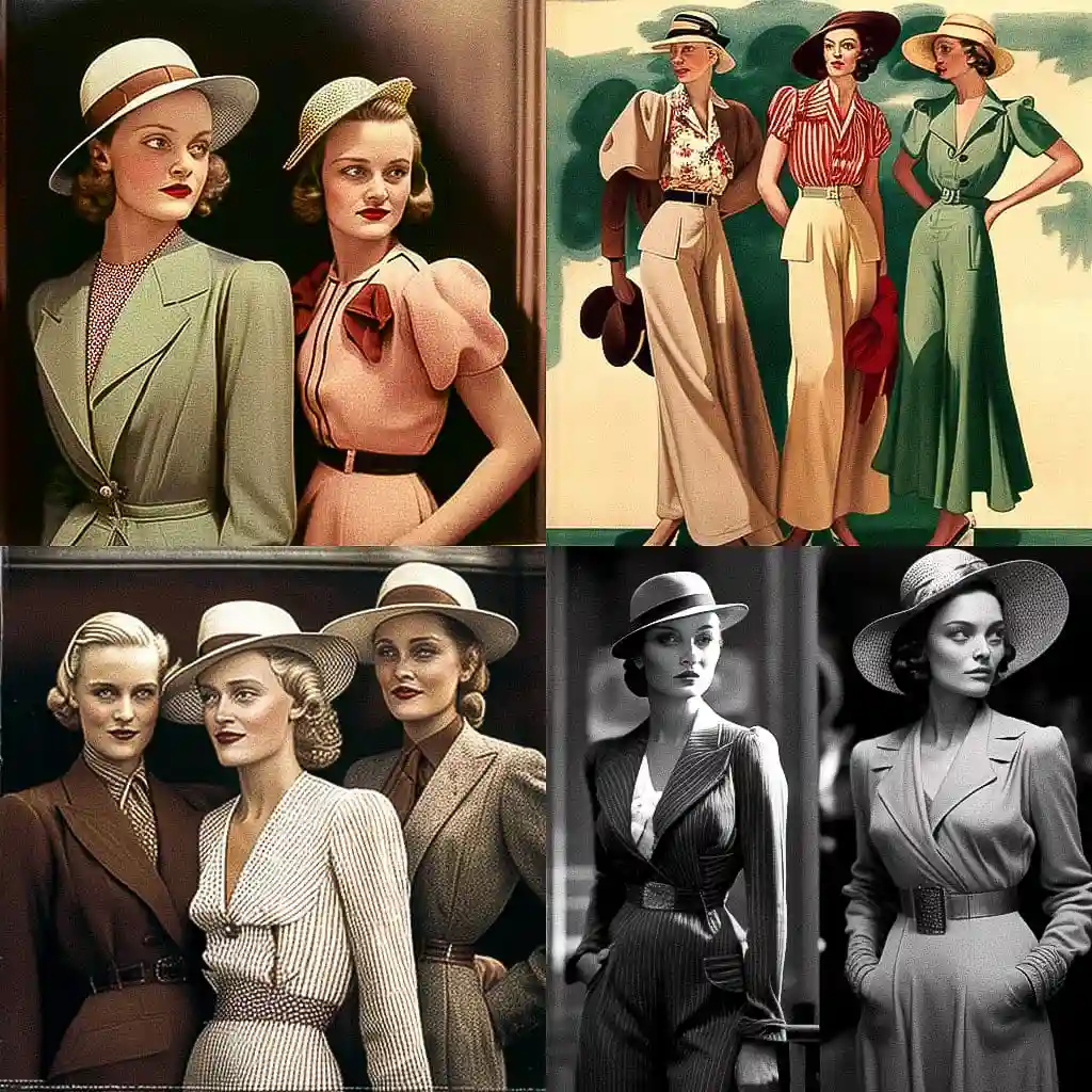 1930年代时尚 1930s fashion风格midjourney AI绘画作品 -1930年代时尚 1930s fashion风格midjourney AI绘画作品