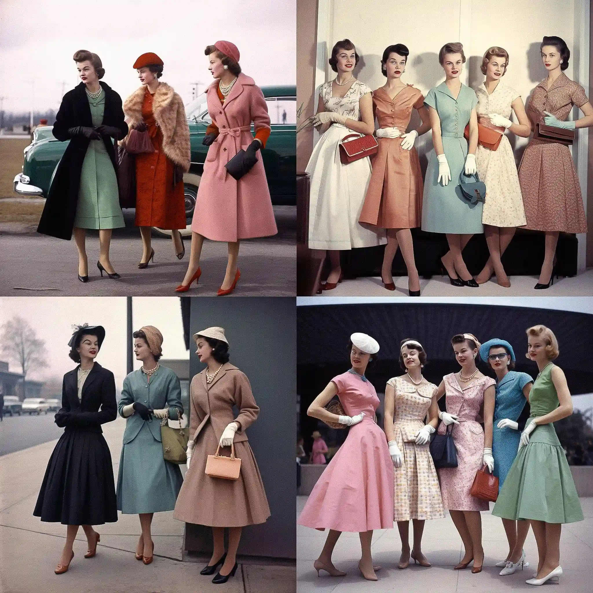 1950年代时尚 1950s fashion风格midjourney AI绘画作品 -1950年代时尚 1950s fashion风格midjourney AI绘画作品