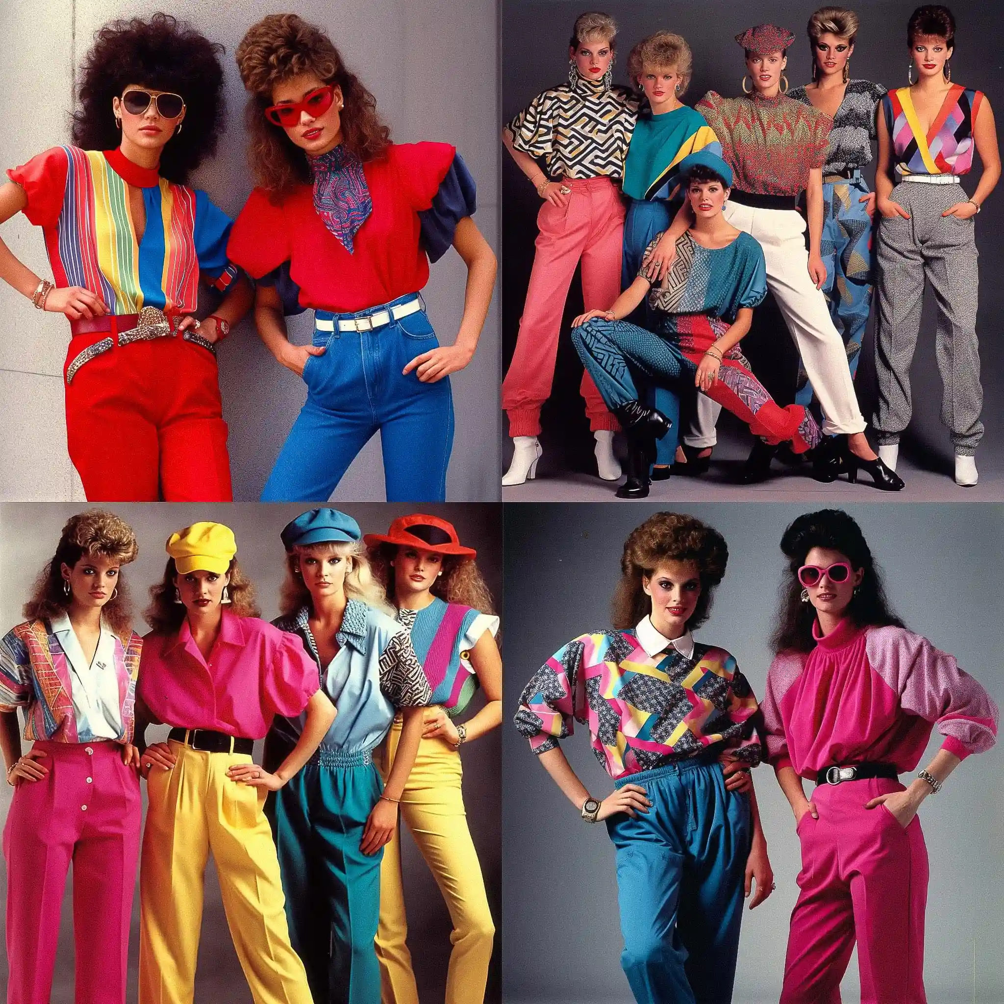 1980年代时尚 1980s fashion风格midjourney AI绘画作品 -1980年代时尚 1980s fashion风格midjourney AI绘画作品