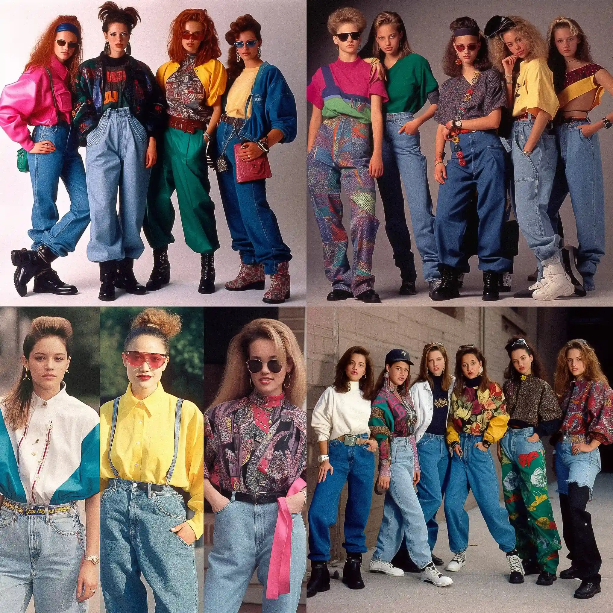 1990年代时尚 1990s fashion风格midjourney AI绘画作品 -1990年代时尚 1990s fashion风格midjourney AI绘画作品