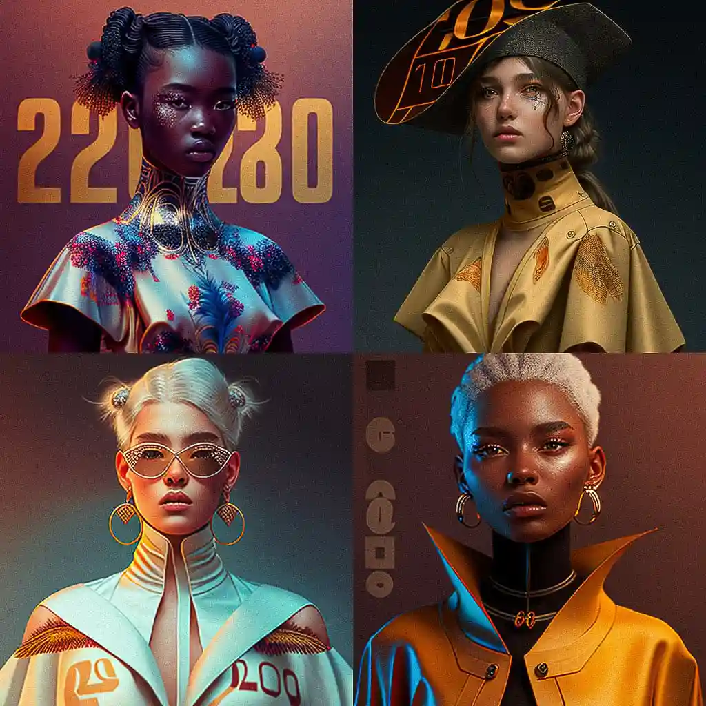 -2020年代时尚 2020s fashion风格midjourney AI绘画作品