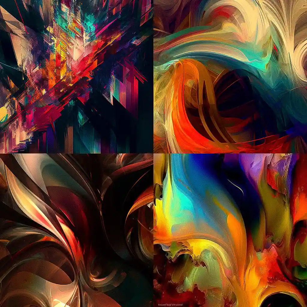 抽象艺术 abstract art风格midjourney AI绘画作品 -抽象艺术 abstract art风格midjourney AI绘画作品