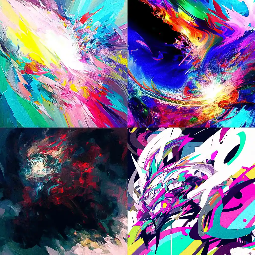 -抽象表现主义 abstract expressionism风格midjourney AI绘画作品