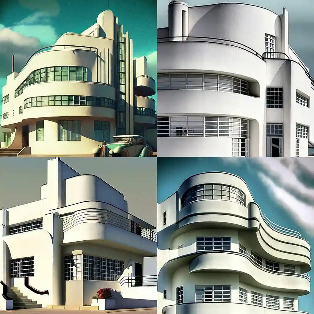 现代艺术风格 art moderne architecture风格midjourney AI绘画作品 -现代艺术风格 art moderne architecture风格midjourney AI绘画作品