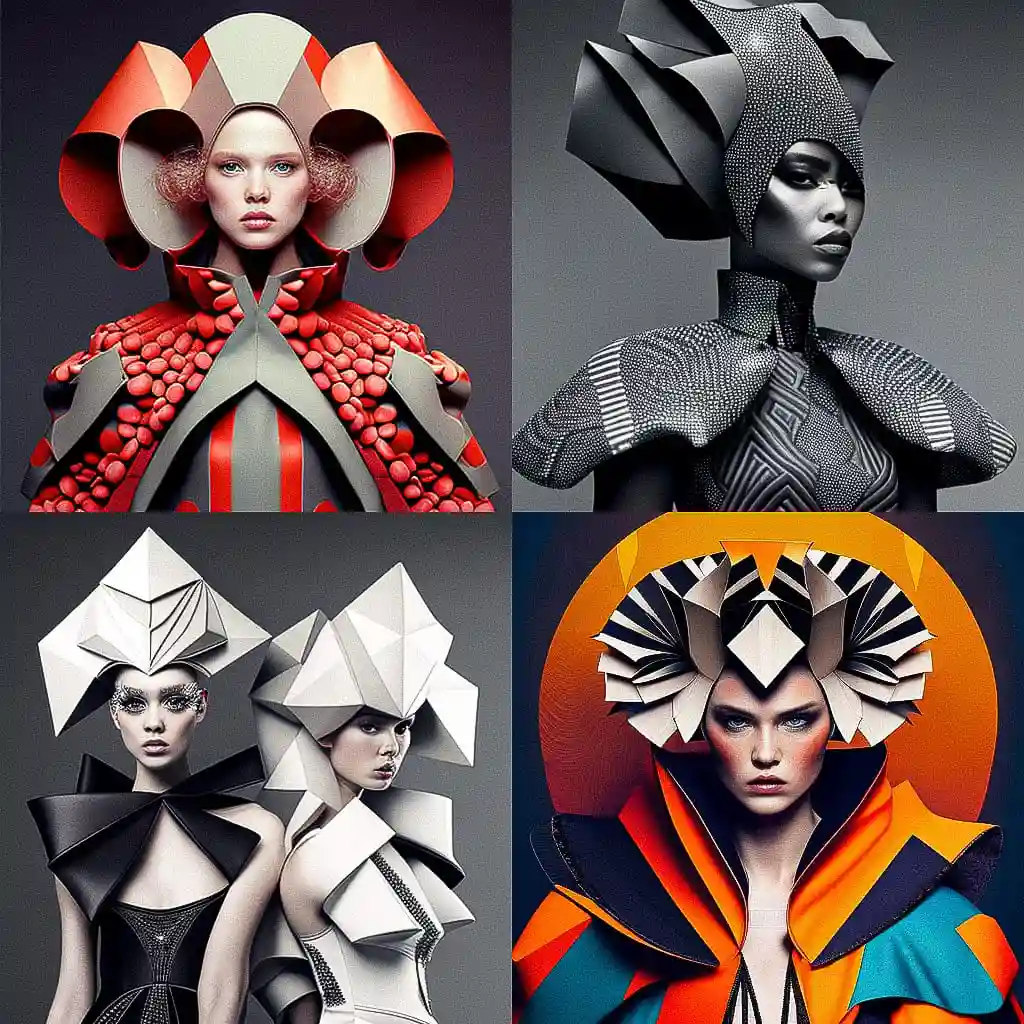 -前卫时尚 avant garde fashion风格midjourney AI绘画作品