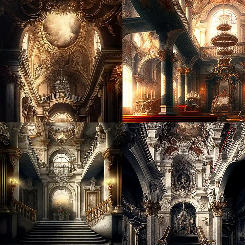 巴洛克风格 baroque风格midjourney AI绘画作品 -巴洛克风格 baroque风格midjourney AI绘画作品