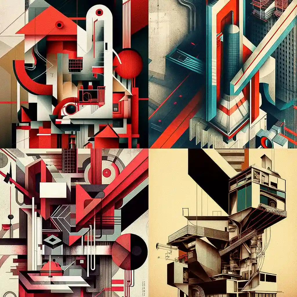 建构主义 constructivism风格midjourney AI绘画作品 -建构主义 constructivism风格midjourney AI绘画作品