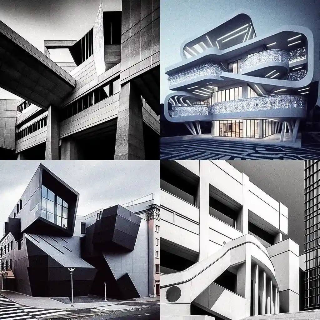 构成主义建筑 constructivist architecture风格midjourney AI绘画作品 -构成主义建筑 constructivist architecture风格midjourney AI绘画作品